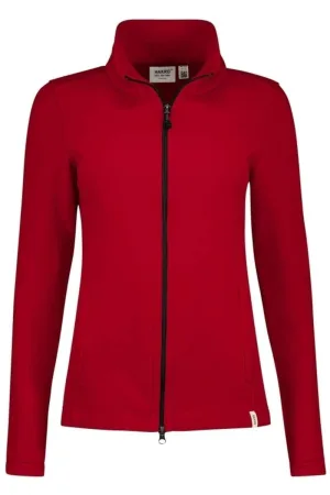 HAKRO Regular Fit Dames fleece jas rood, Effen