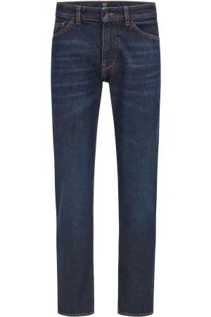 BOSS Maine Regular Fit Jeans blauw, Effen