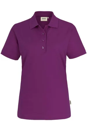 HAKRO 216 Regular Fit Dames Poloshirt aubergine, Effen