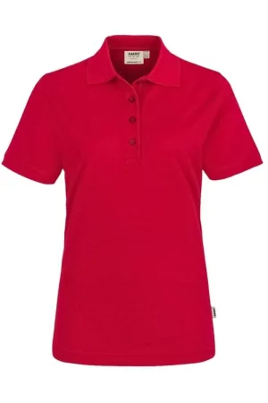HAKRO MIKRALINAR® Regular Fit Dames Poloshirt rood, Effen