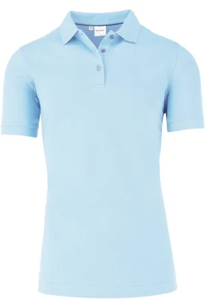 OLYMP Modern Fit Dames Poloshirt blauw, Effen