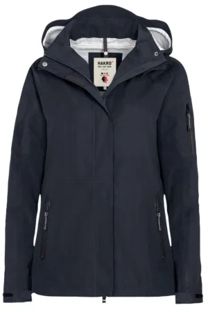 HAKRO Regular Fit Dames Jas met capuchon Marine, Effen