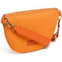 White Stuff Sebby Mini Raffia Sling Bag Bright Orange