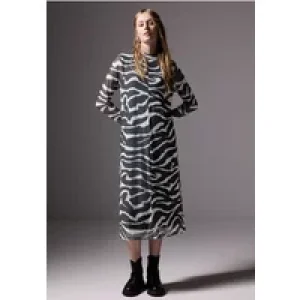 Street One Studio Dames Jurk van gaas met patroon in Grijs