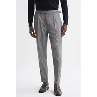 Reiss Arcade-puppytooth Tailored Pants Navy