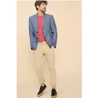 White Stuff Linen Blazer Mid Blue