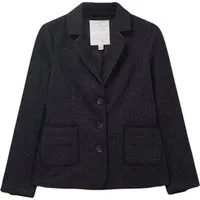 White Stuff Olivia Wool Mix Jersey Blazer Grey