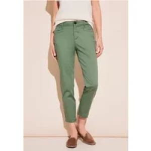 Street One Dames Satijnen 7/8-broek in Groen