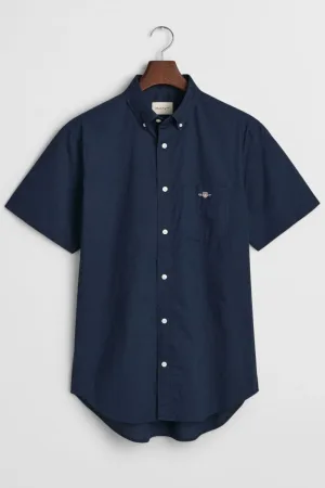 GANT Overhemd Korte mouw marine