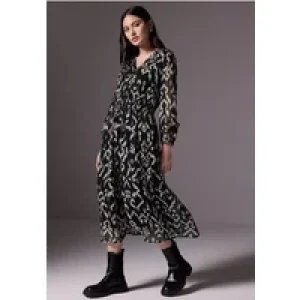 Street One Studio Dames Bedrukte chiffon jurk in Zwart