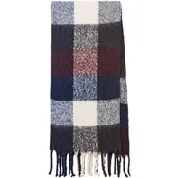 White Stuff Shelly Brushed Check Scarf Navy