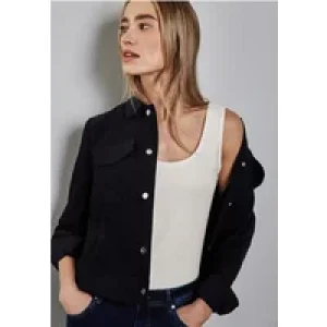 Street One Dames Basic top in effen kleur in Wit