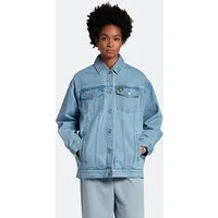 Lyle & Scott Oversized Denim Jacket Light Rinse Wash