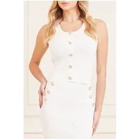 GUESS Andromeda Stitche Pale Cardigan Pearl