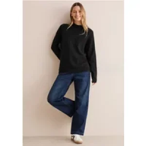 Cecil Dames Trui met structuurmix in Zwart