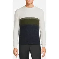 Reiss Ls Sweater Cream/khaki