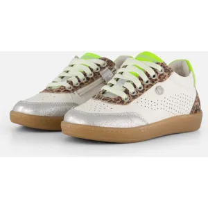 Vingino Vingino Animal Sneakers zilver Leer