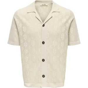 Only & Sons Onsken life reg 12 ss shirt knit beige