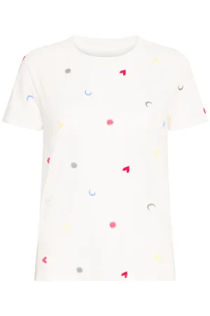 Ichi T-shirt Olya Wit dames