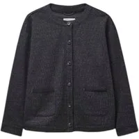 White Stuff Adele Wool Mix Jersey Jacket Grey