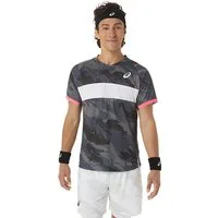 Asics Men Match Graphic Ss Top Carrier Grey