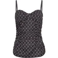 PINKO Gelsomino Canotta Georgette St Black/nude