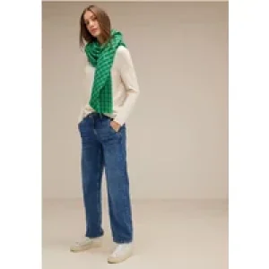 Street One Dames Sjaal met ruitpatroon in Groen