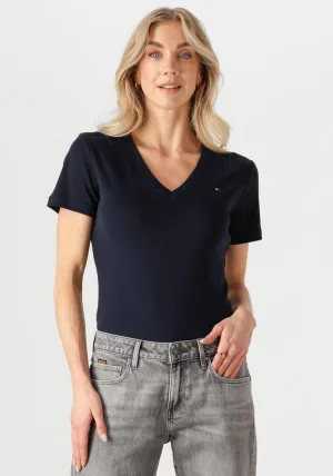 Tommy Hilfiger T-Shirt Dames New Slim Cody V-nk Ss,