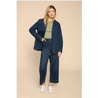 White Stuff Loren Denim Blazer Dark Denim