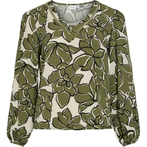 Vila Vimara dura v-neck ls toppb dessin