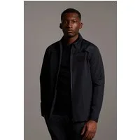 Lyle & Scott Black Eagle Yoke Detail Overshirt Jet Black