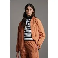 Lyle & Scott Perforated Funnel Neck Jacket Dusk Orange