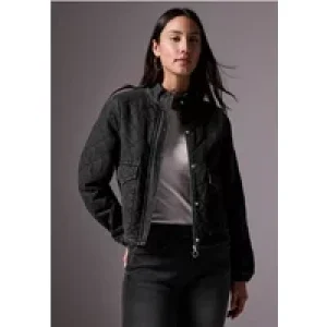 Street One Studio Dames Denim jack in gewatteerde look in Zwart
