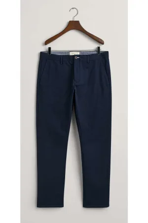 GANT Chino donkerblauw, Effen