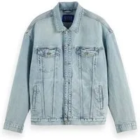 Scotch & Soda Trucker Jacket With Artwork Washed Up