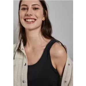 Street One Dames Basic top in effen kleur in Zwart