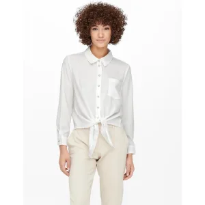 Only Onllecey ls stripe knot dnm shirt