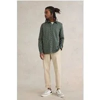 White Stuff Round Flower Printed Shirt Navy Printed