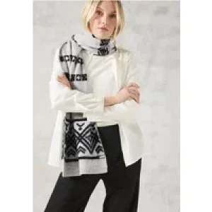 Cecil Dames Gebreide sjaal met patroon in Grijs