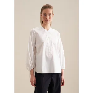 seidensticker Klassieke blouse Zwarte roos Lange mouwen kraag uni