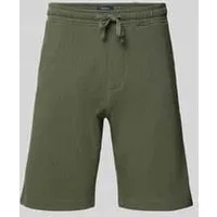 MCNEAL Korte regular fit broek met structuurmotief