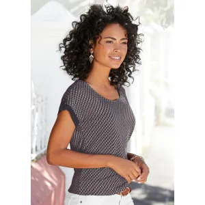 Vivance Shirt met korte mouwen Met decoratieve mouwzoom van zachte viscose-stretch