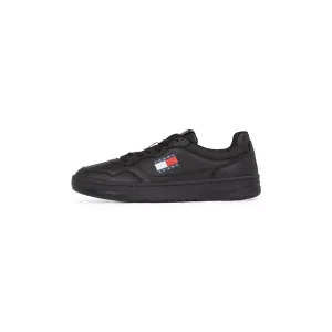 TOMMY JEANS Plateausneakers (NEW) TJM CUPSOLE LEATHER ESS , vrijetijdsschoen, lage schoen, veterschoen in basket-look