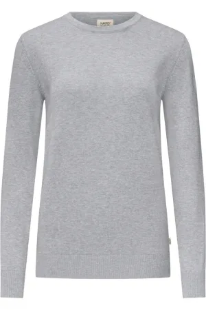 HAKRO Dames Trui grijs, Effen