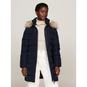 Tommy Hilfiger Gewatteerde jas HERITAGE DOWN TYRA COAT WITH FUR