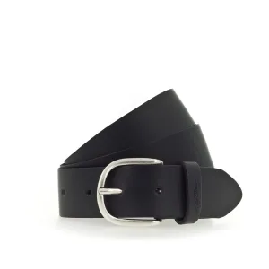 MUSTANG Leren riem met gestempelde mustang-logo op de lus