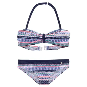 s.Oliver RED LABEL Beachwear Bandeaubikini Barcelona Kids in pittige streep-look
