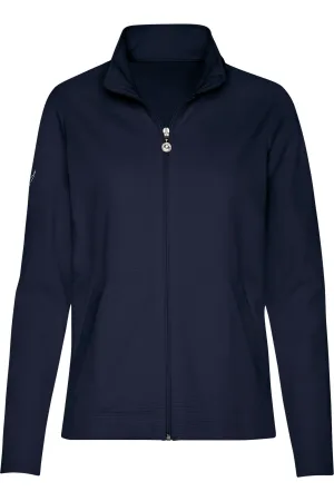 TRIGEMA Dames Hybride Jas Marine, Effen