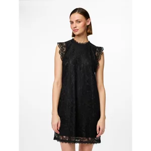 pieces Kanten jurk PCOLLINE SL LACE DRESS NOOS
