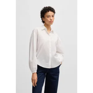 Boss Orange Klassieke blouse C_Barby-1 met boss-logo op de borst